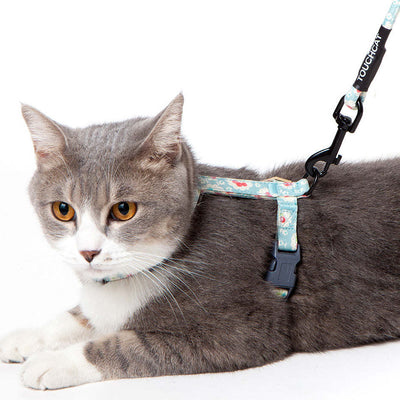 Touchcat ® 'Radi-Claw' Durable Cable Cat Harness and Leash Combo