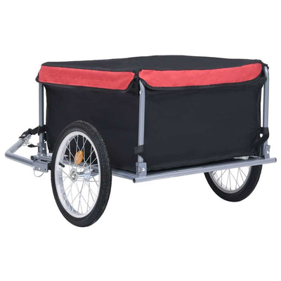 Bike Cargo Trailer Black and Red