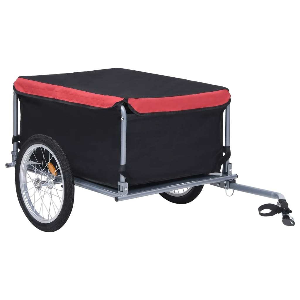 Bike Cargo Trailer Black and Red