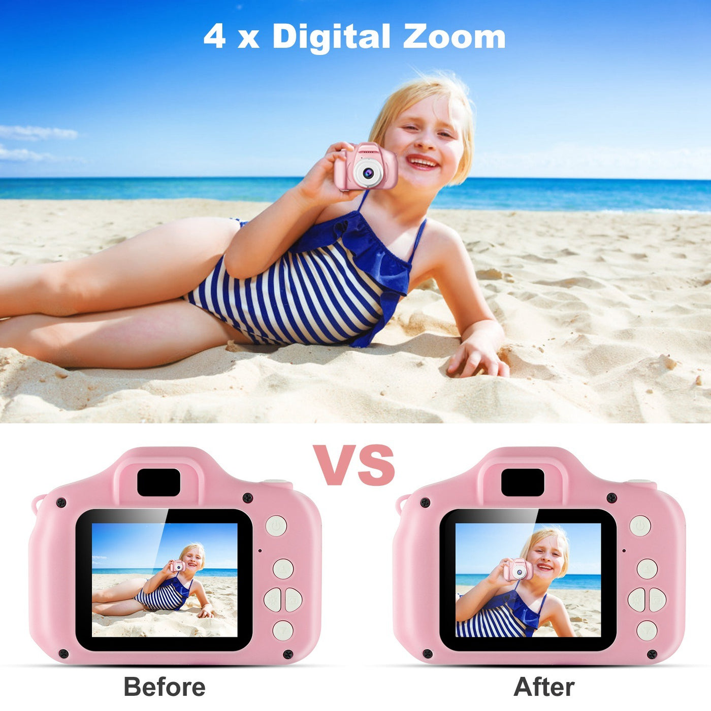 Kids Digital Camera w/ 2.0' Screen 12MP 1080P FHD