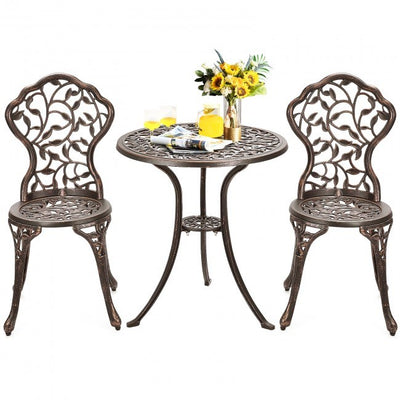 3 Piece Cast Aluminum Bistro Set